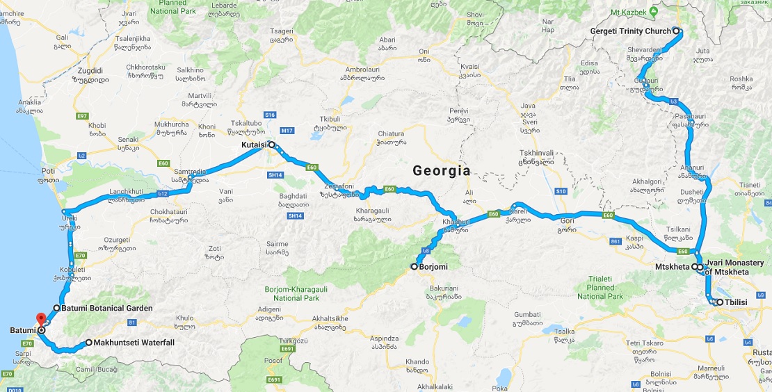 Тур в Грузию на 10 дней в Тбилиси и Батуми